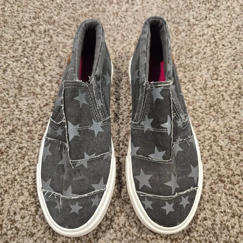 NEW Girl's Blowfish Gray Star Slip On Shoes | Size 5